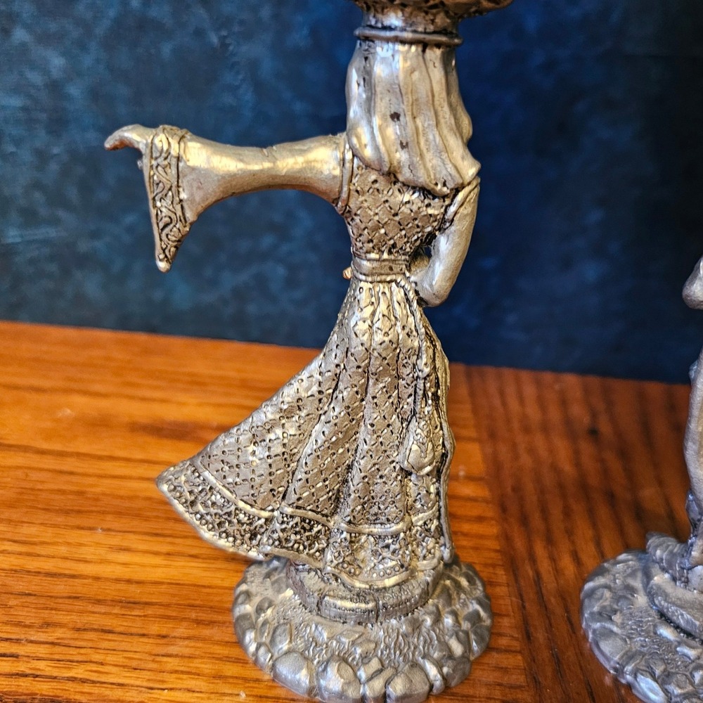 Fellowship Foundry Pewter King Arthur Queen Guinevere Goblets Medieval Fantasy - Picture 11 of 11